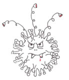 Comic representation of Virus