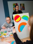 Visite-atelier pour les enfants. © Mathieu Le Gall