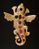 Gold salamander salvaged from the Girona (Ulster Museum)