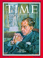 Jean-Paul Getty en couverture du TIME