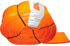 PASA Banda PVC naranja en rollo para juntas frías de concreto, sello impermeable flexible con bulbo central para cimentaciones, muros y tanques