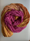 Seidencrashschal gelb pink