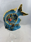 Vallauris Keramik Tischlampe Vintage Fischform. Art.-Nr. 4025