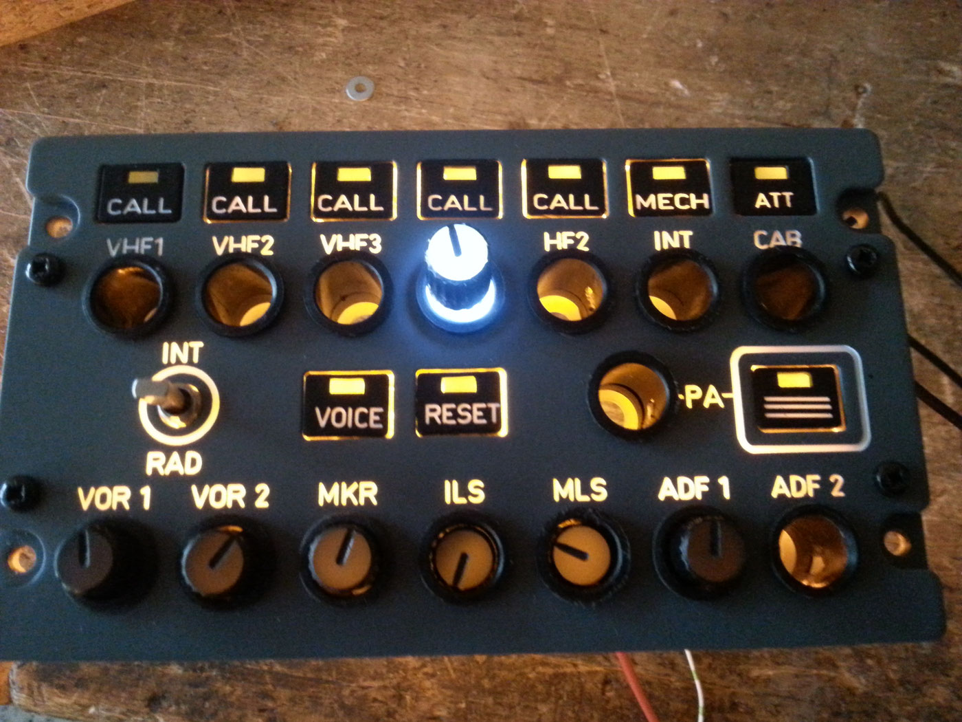Audio Control Panel Airbus A320 Cockpit