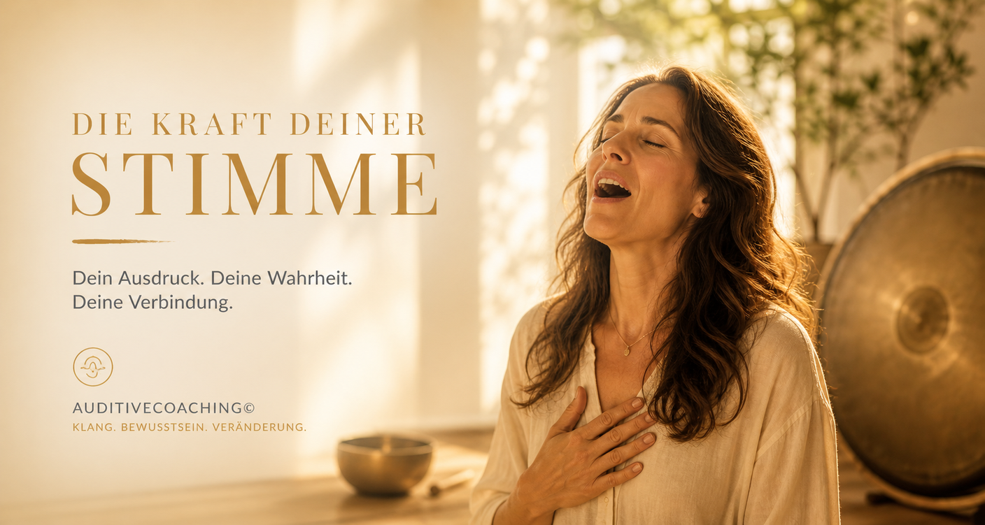 Die Stimme nimmt im AuditiveCoaching© eine besondere Stellung ein. Sie ist mehr als ein Ausdrucksmittel – sie ist unmittelbarer Zugang zu inneren Prozessen. Was wir oft nicht sagen können, lässt sich über die Stimme ausdrücken. Direkt. Ungefiltert. Wahr.