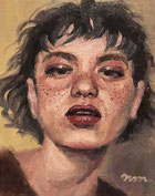 ノリコミシマの描く人物画、油絵、norico mishima’s portrait oil painting.