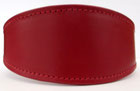 Deep Red Leather Collar
