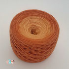 laine à tricoter cake en gradient d'orange pour écharpe, fabriquée en france, merino