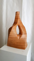 modern, abstrakt, holzskulptur, multiplex, schichtholz, gunnar mozer