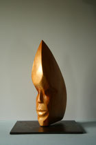 modern, abstrakt, holzskulptur, lärche, gunnar mozer