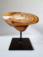 modern, abstrakt, goldregen, edelholzskulptur, gunnar mozer