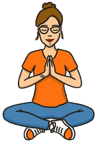 Sketchnote: Figur mediert, Ziele des Trainings: Mindful Leadership