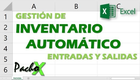 Gestion inventario automatico Microsoft Excel