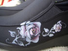 バラ模様の靴