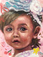 ノリコミシマの描く人物画、油絵、norico mishima’s portrait oil painting.