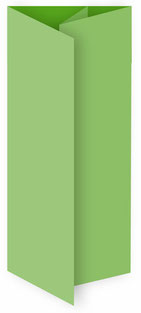Schematische Darstellung 3-Bruch Wickelfalz Flyer