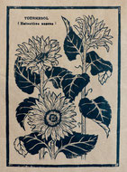 collection tournesol linocut été 20221 nature flower macrame