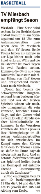 Artikel im Miesbacher Merkur am 10. Oktober - zum Vergrößern klicken