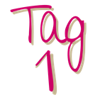 Tag 1 des Teamkabaretts als grafisch gestalteter Text