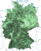 Karte zur Verbreitung des Wintergoldhähnchens in Deutschland
