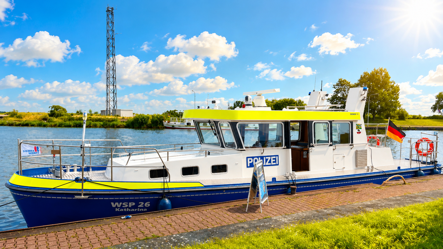 Die „WSP 26 – Katharina“ wird künftig im Wasserschutzpolizeirevier Magdeburg eingesetzt. (Foto: MI)
