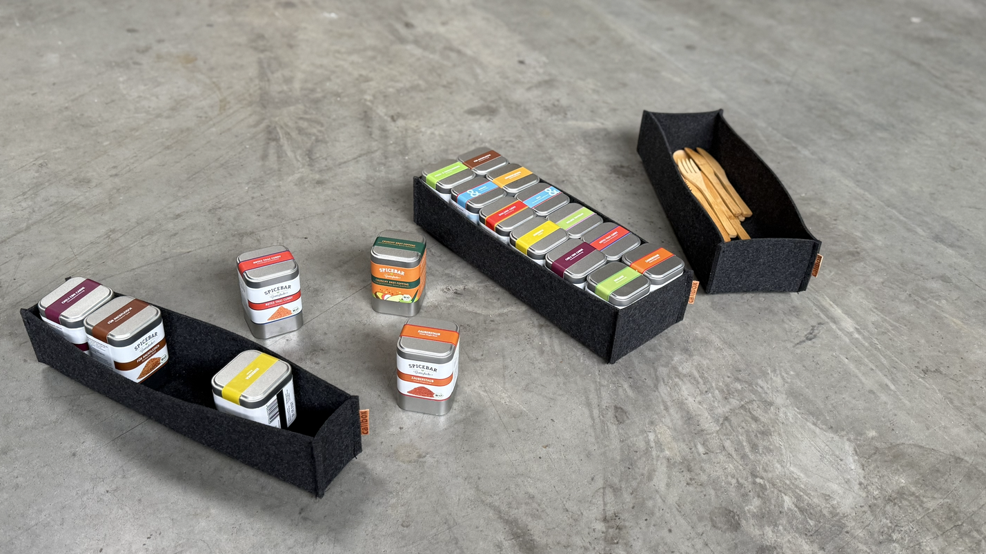 Filztaschen für Spicebar Gewürze oder für Besteck 