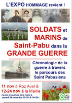 Affiche de l'exposition hommage aux Soldats et Marins de Saint-Pabu dans la Grande Guerre - Novembre 2018