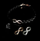 Pferdehaar Armband Infinity/ Unendlichkeitszeichen in Gold