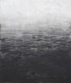 no title / 2016 year / Japanese paper , mineral pigment ,nikawa ,Chinese ink / H41 × W31.8 cm  / Private collection