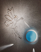 fairy with ball in silver/blue