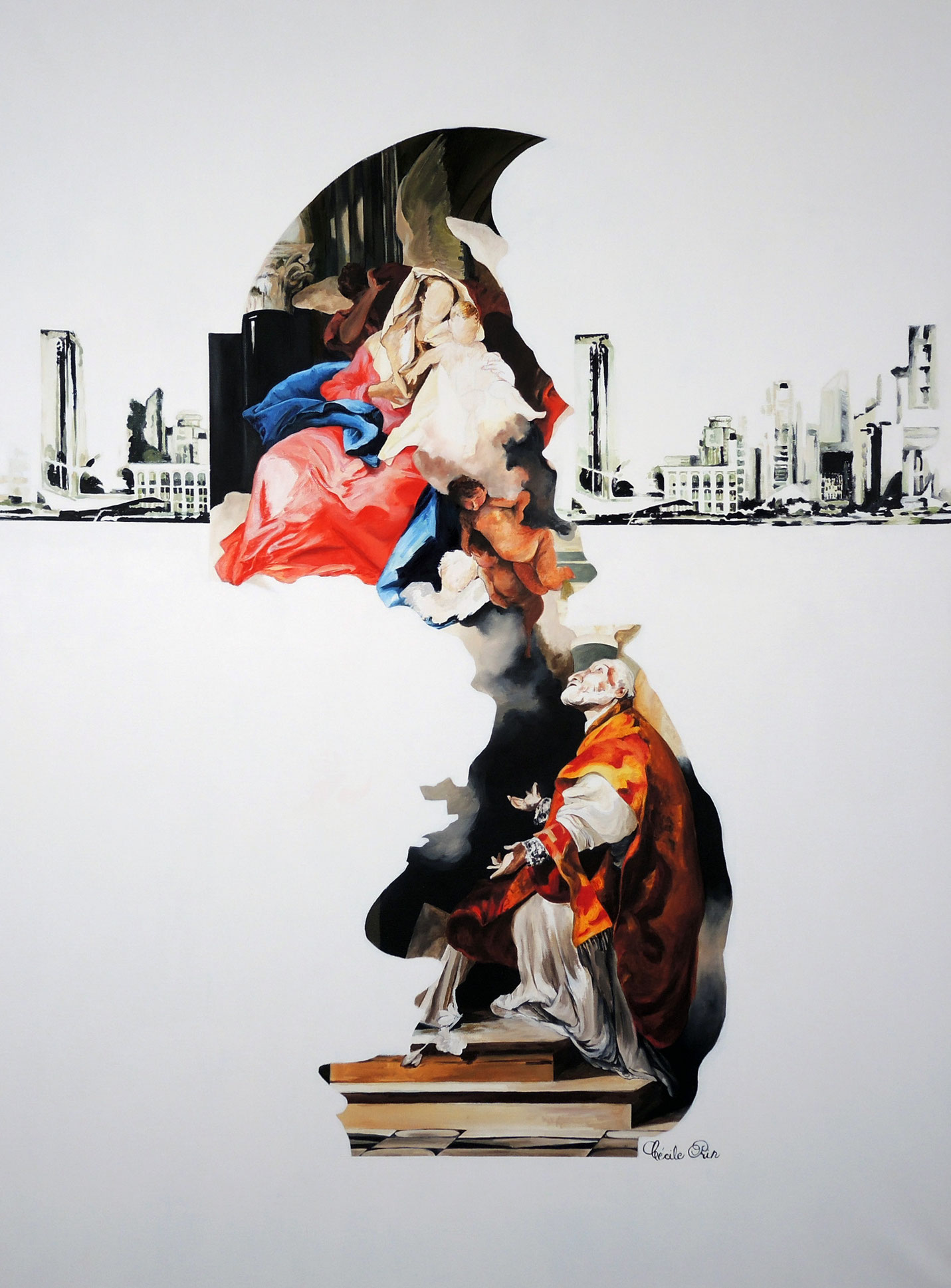 THE SECRET OF THE CITY  huile/toile   130 x 97