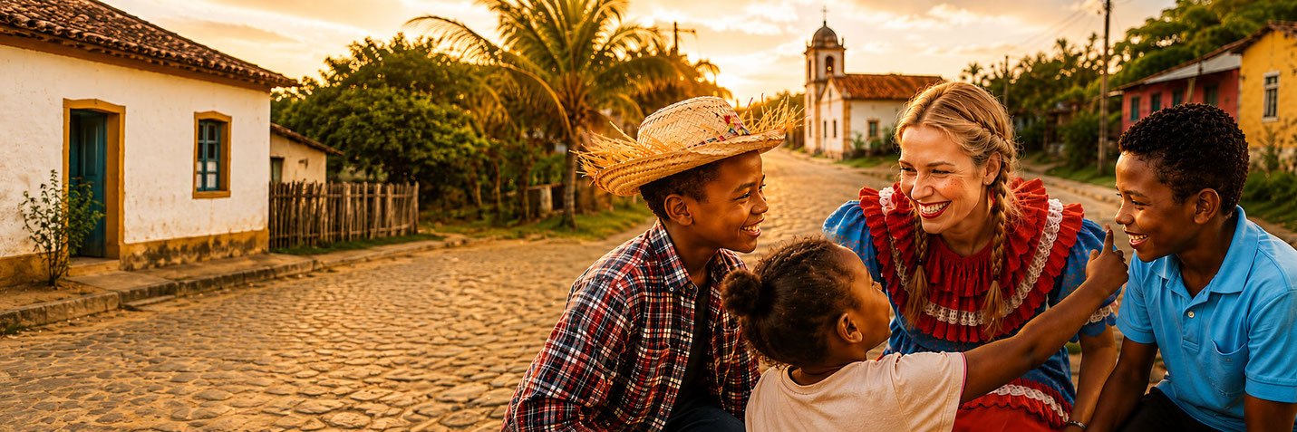 Freiwilligenarbeit Brasilien - Vorbereitung für das Kinderfest am Sao Joao