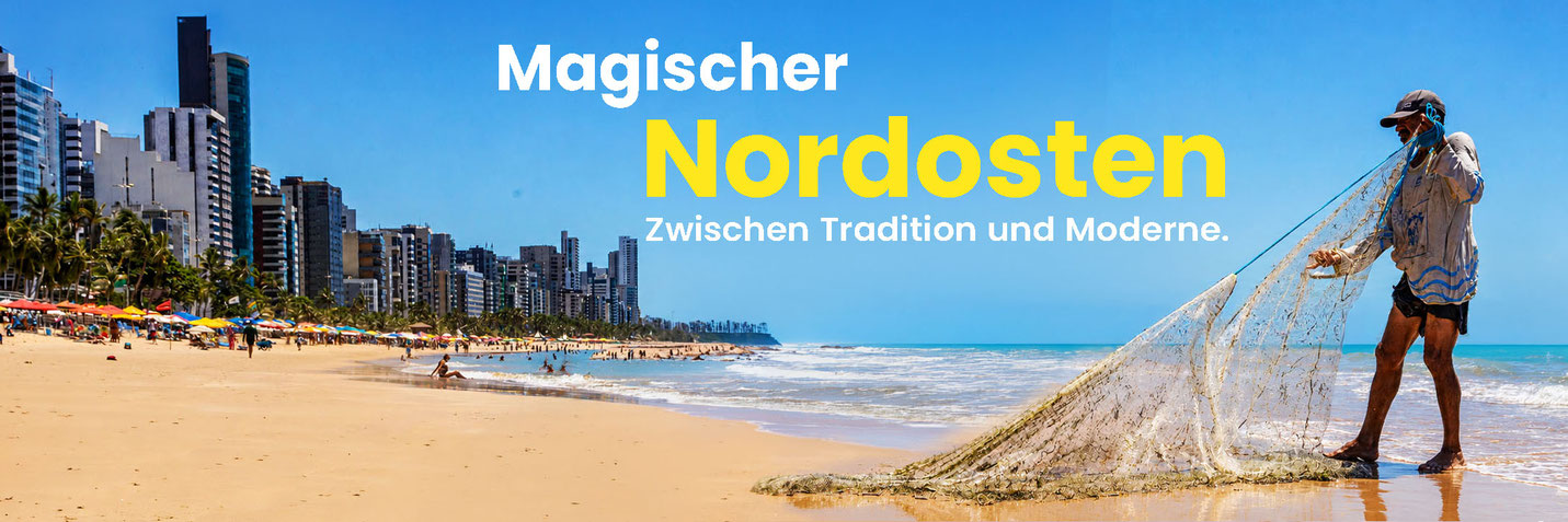 Freiwilligenarbeit-Brasilien-Fischer am Strand von Boa Viagem