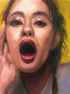 ノリコミシマの描く人物画、油絵、norico mishima’s portrait oil painting.