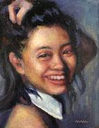 ノリコミシマの描く人物画、油絵、norico mishima’s portrait oil painting.