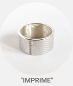 Collection Imprimé - bague argent imprimé tulle