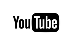 Youtube Logo schwarz auf weißem Hintergrund