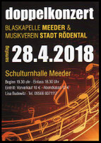 Flyer Doppelkonzert 28. April 2018