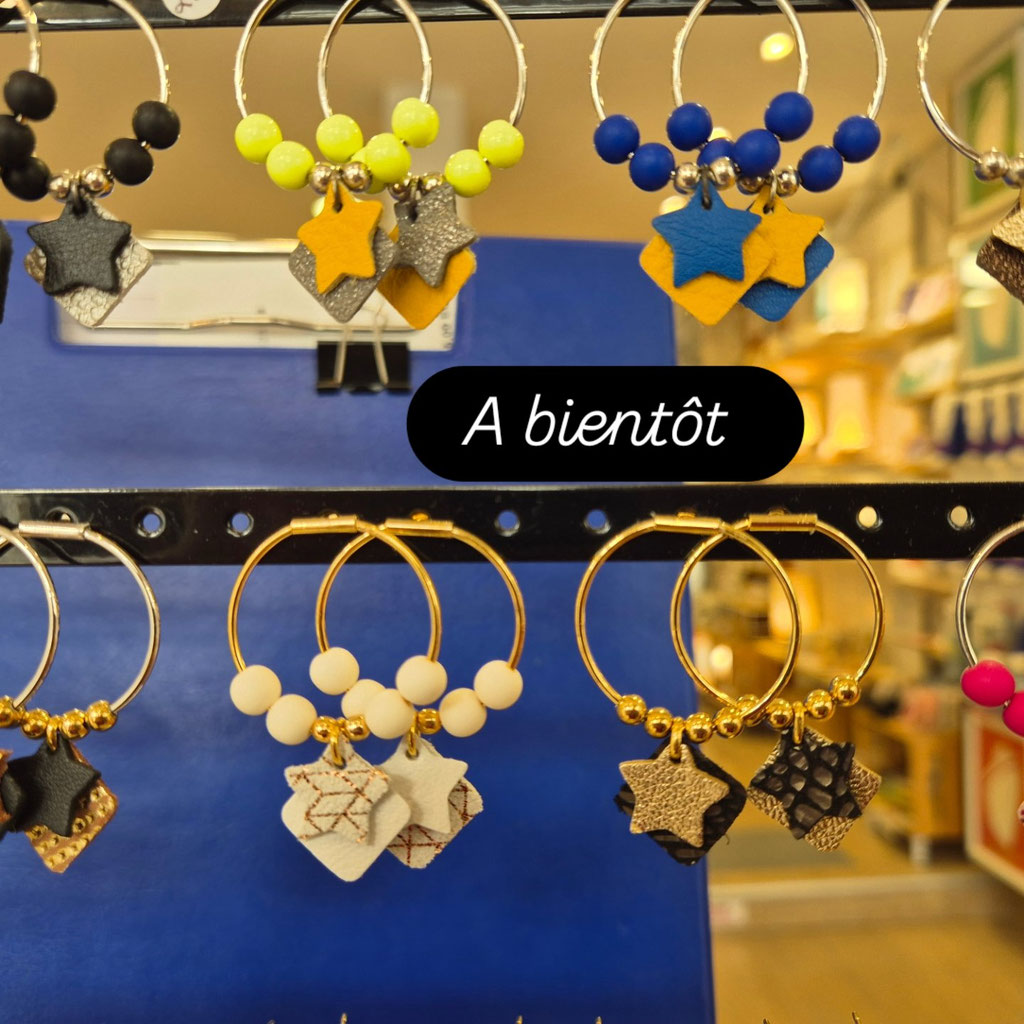 boucles d'oreilles fantaisies originales en argent 925 ou or et cuir
