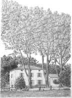 L'Atelier de Capucine Minot Dessin sur commande crayon graphite maison provence 58