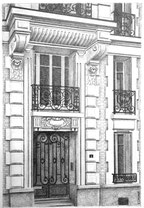 L'Atelier de Capucine Minot Dessin sur commande crayon graphite immeuble haussmannien paris 58