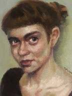 ノリコミシマの描く人物画、油絵、norico mishima’s portrait oil painting.