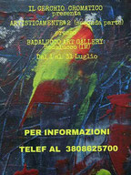 Artisticamente 2 , mostra collettiva d'arti visive , organizzata in collaborazione con il CERCHIO CROMATICO  di Genova
