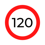 Geschwindigkeitsbegrenzung 120 in der Schweiz.