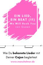 Cajon Rhythmus We Will Rock You
