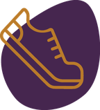 Schuh als Icon für Wandern in der Gruppe