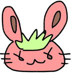 トマトとうさぎを合体させたイラスト、とまうさちゃん