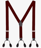 Clickandbay- Bretelle-Uomo-Forma-a-Y Regolabili-Elastici- Bordeaux