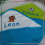 Babyhandtücher bestickt mit Name und Motiv nach Wunsch.