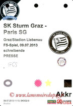 Badge presse  Sturm Graz-PSG  2013-14